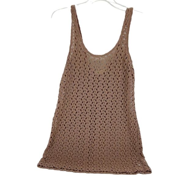 Staring at Stars Tops - Staring At Stars Anthro Women's Beige Crochet Tank Top Size Large Sleeveless